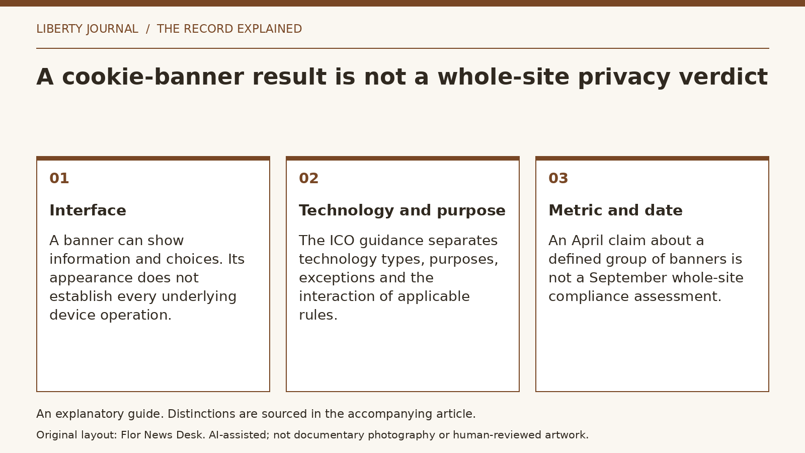 Explanatory diagram: Interface; Technology and purpose; Metric and date.