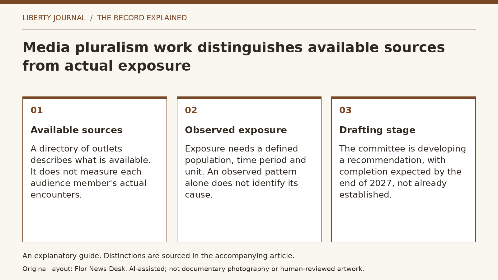 Explanatory diagram: Available sources; Observed exposure; Drafting stage.